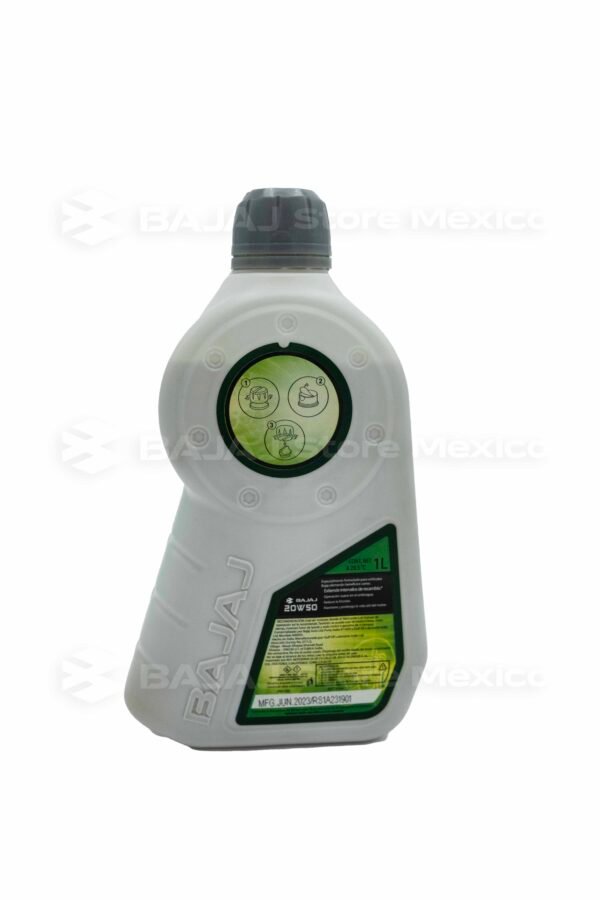 Aceite Mineral 20W50 de 1 Litro para motor de 4 tiempos BRE20W501000 Ideal para Motocarro, mototaxi, torito RE de BAJAJ