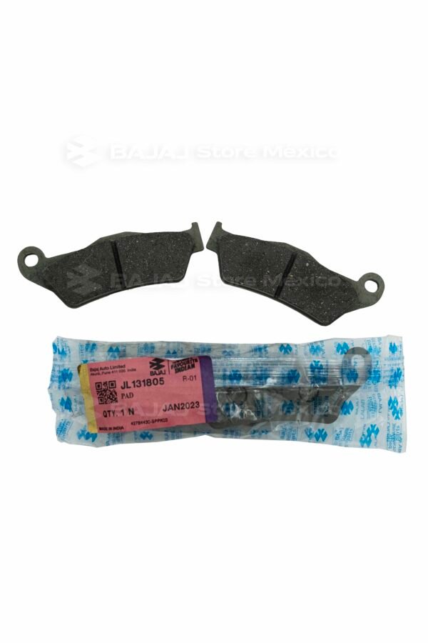 Balatas Delanteras BAJAJ JL131805 originales para los modelos: Pulsar RS 200 Pulsar NS 200 (No compatible con la versión NS 200 UG) Pulsar AS 200 Dominar 400 (Año 2018 y 2019. No compatible con versiones UG y TE)