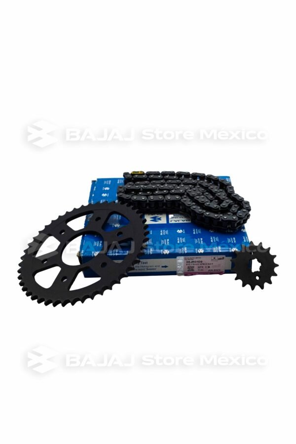 Kit de Arrastre Sprocket Cadena y Piñón BAJAJ 36JR0109 original para los modelos: Pulsar N 160